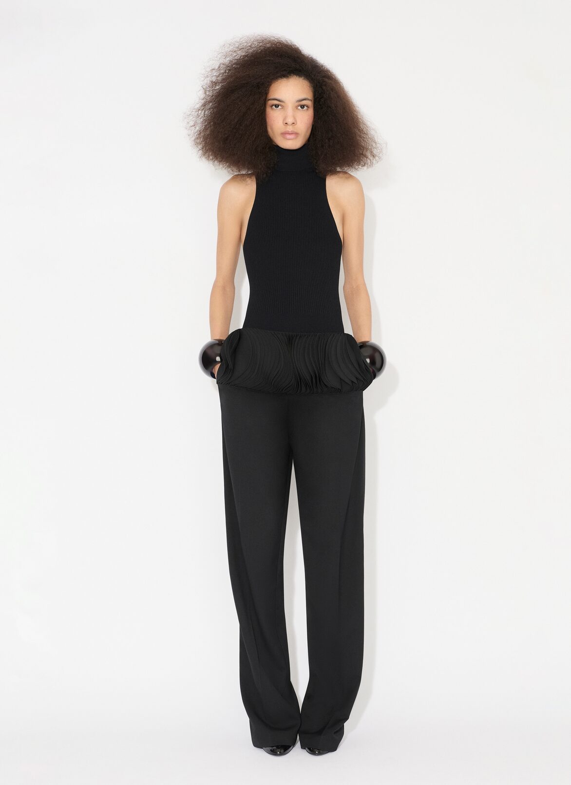 RIBBED KNIT BODYSUIT ALAÏA  RIBBED KNIT BODYSUIT